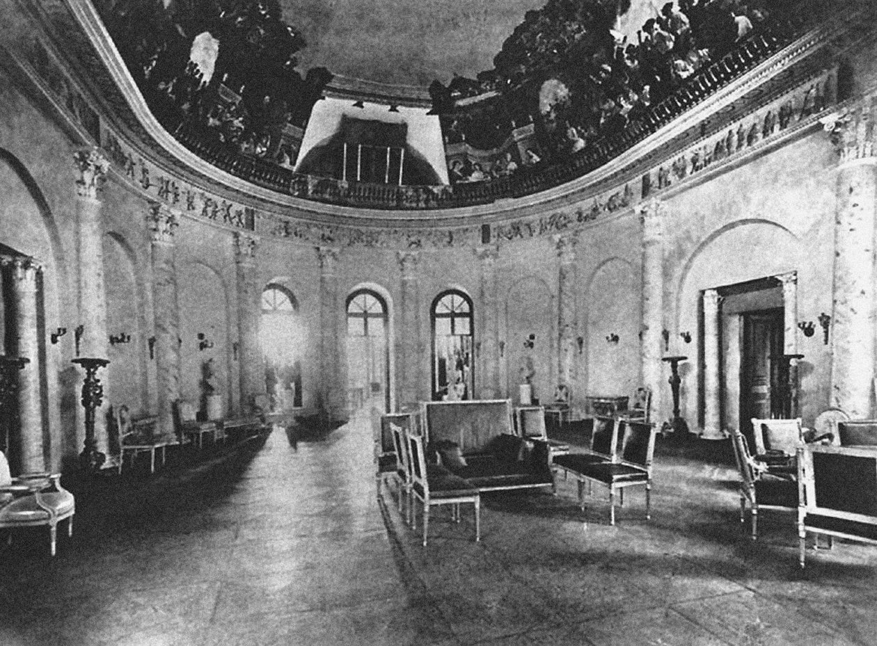 Ostafyevo Estate. Soikea sali, 1800-luvun loppu tekijältä Unbekannt