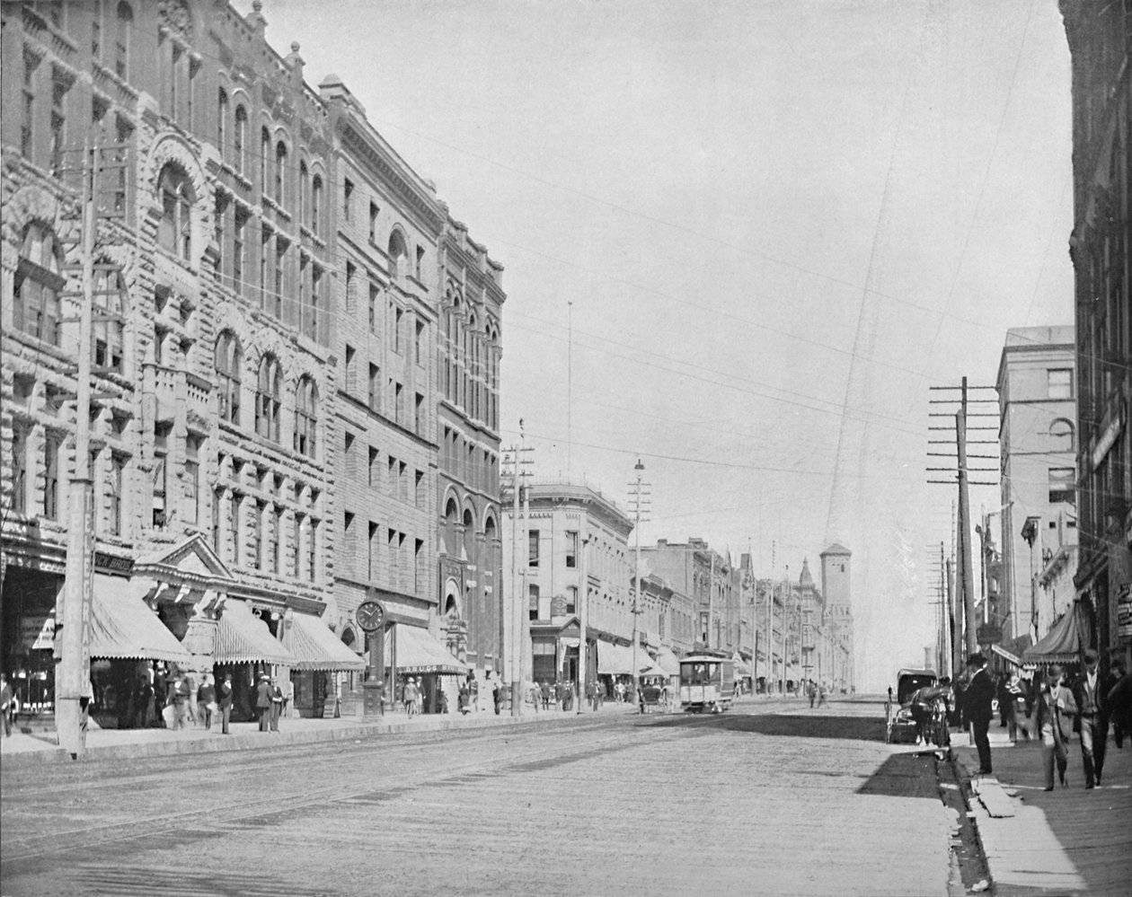 Pacific Avenue, Tacoma, Washington, 1897. tekijältä Unbekannt