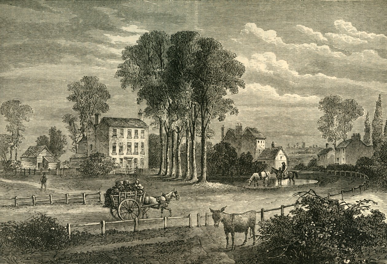 Paddington Green vuonna 1750, c1876. tekijältä Unbekannt