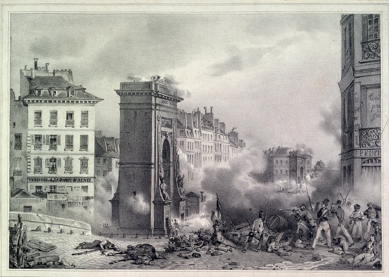 Pariisi. Heinäkuun vallankumous 1830, 1830 tekijältä Unbekannt