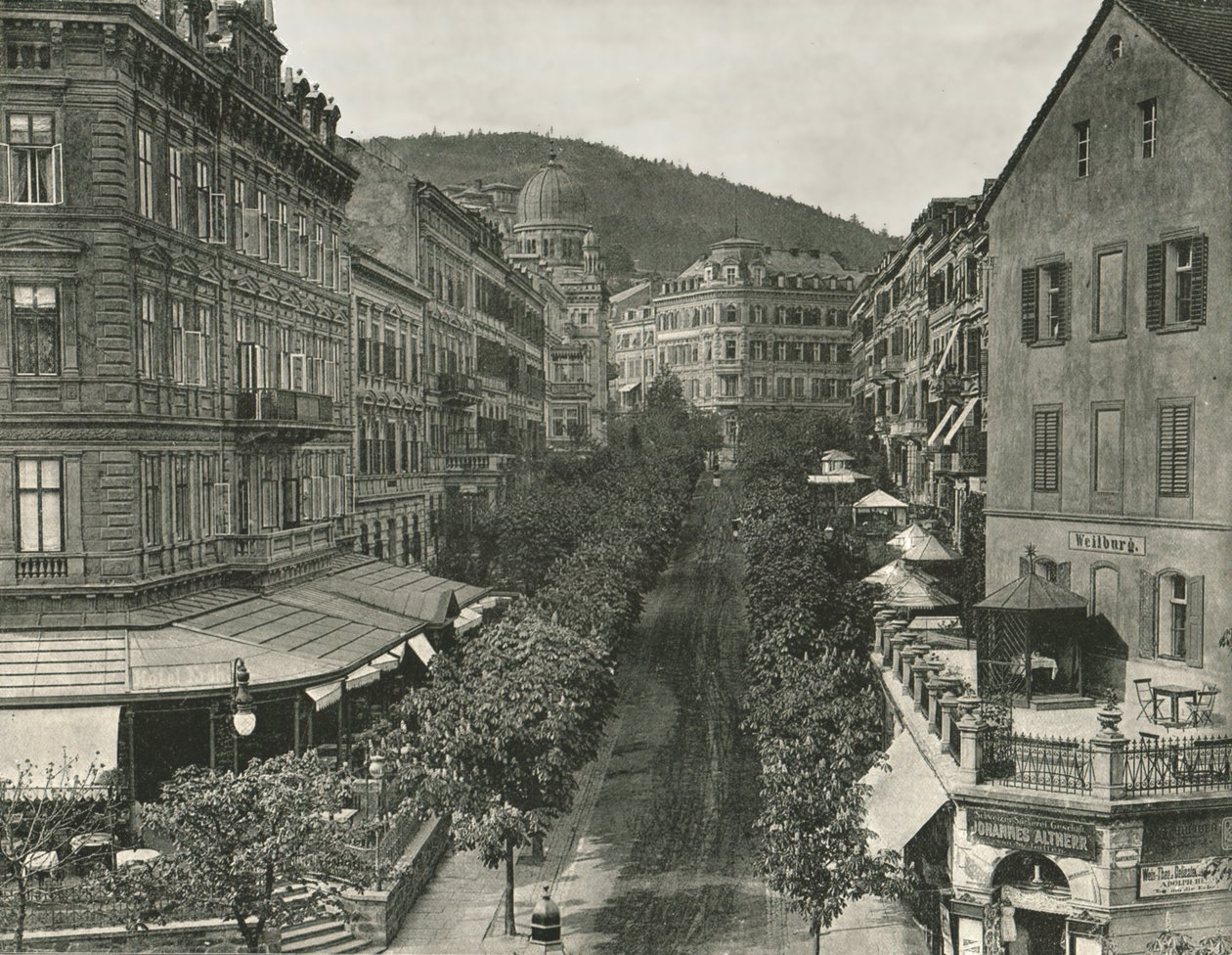 Parkstrasse, Carlsbad, Tšekkoslovakia, 1895. tekijältä Unbekannt