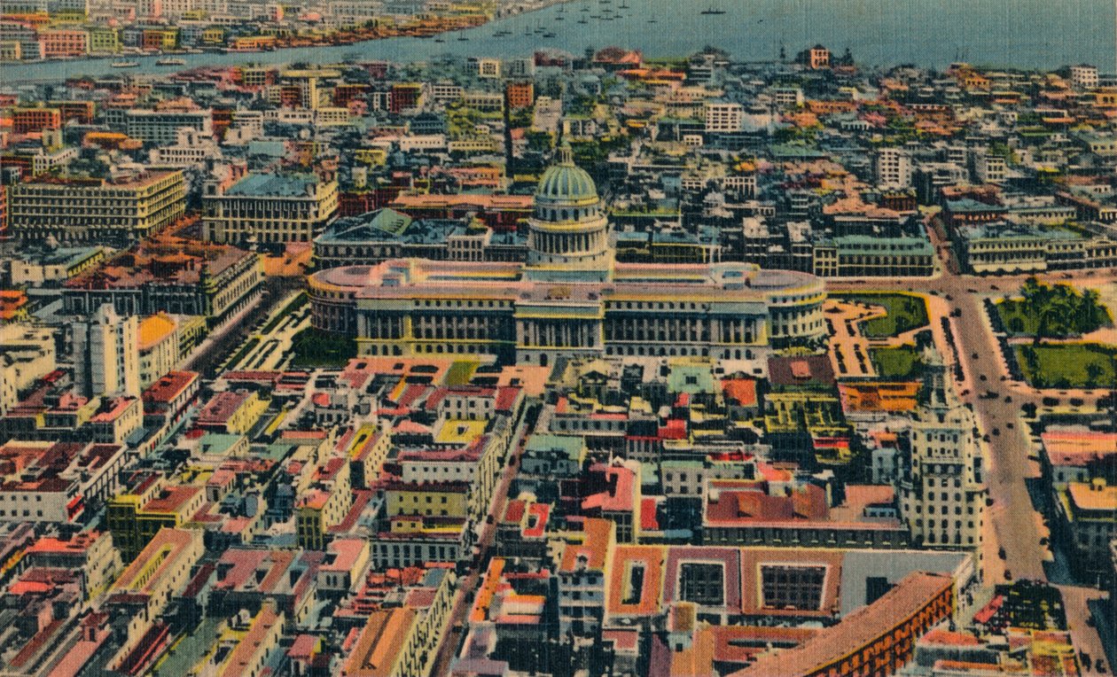 Osittainen ilmanäkymä kaupunkiin, Havanna, Kuuba, c1910 tekijältä Unbekannt