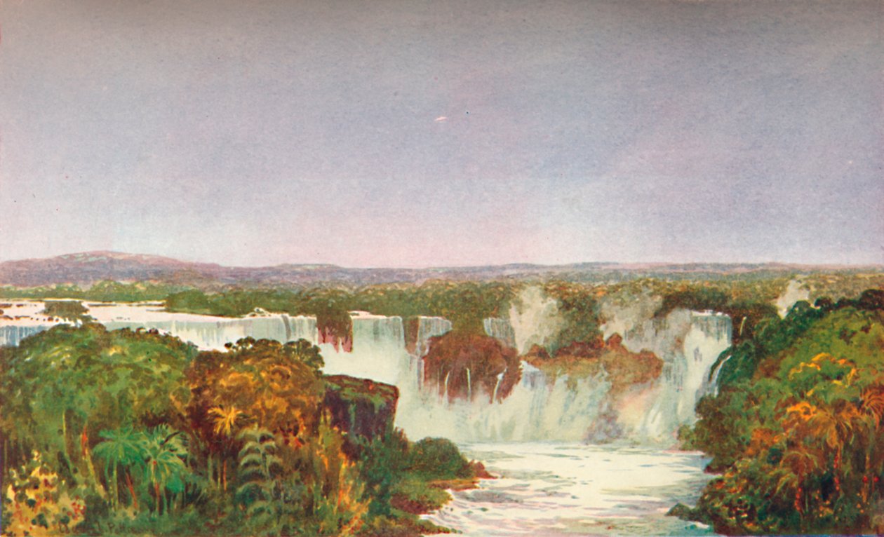 Osittainen näkymä Iguassun putouksille, 1914. tekijältä Unbekannt
