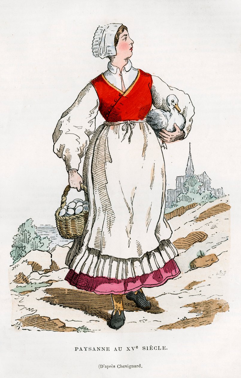 Talonpojan nainen, 1400-luku 1882-1884 tekijältä Unbekannt