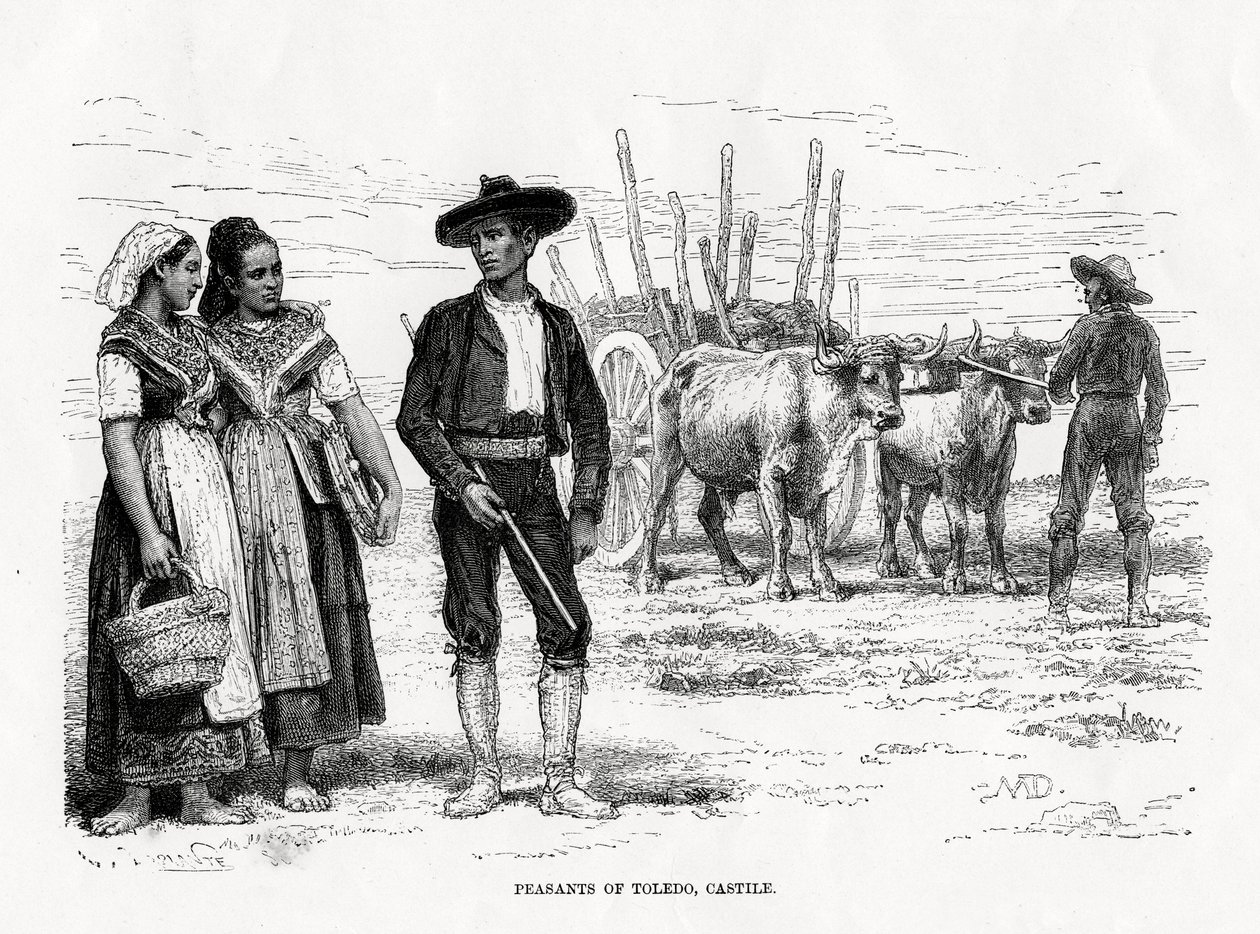 Toledon talonpojat, Castilla-La Mancha, Espanja, 1879 tekijältä Unbekannt