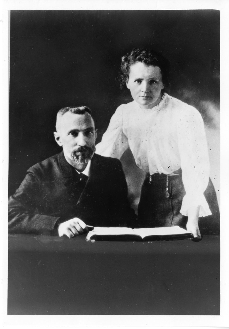 Pierre Curie 1859-1906 ja Marie Sklodowska Curie 1867-1934 tekijältä Unbekannt