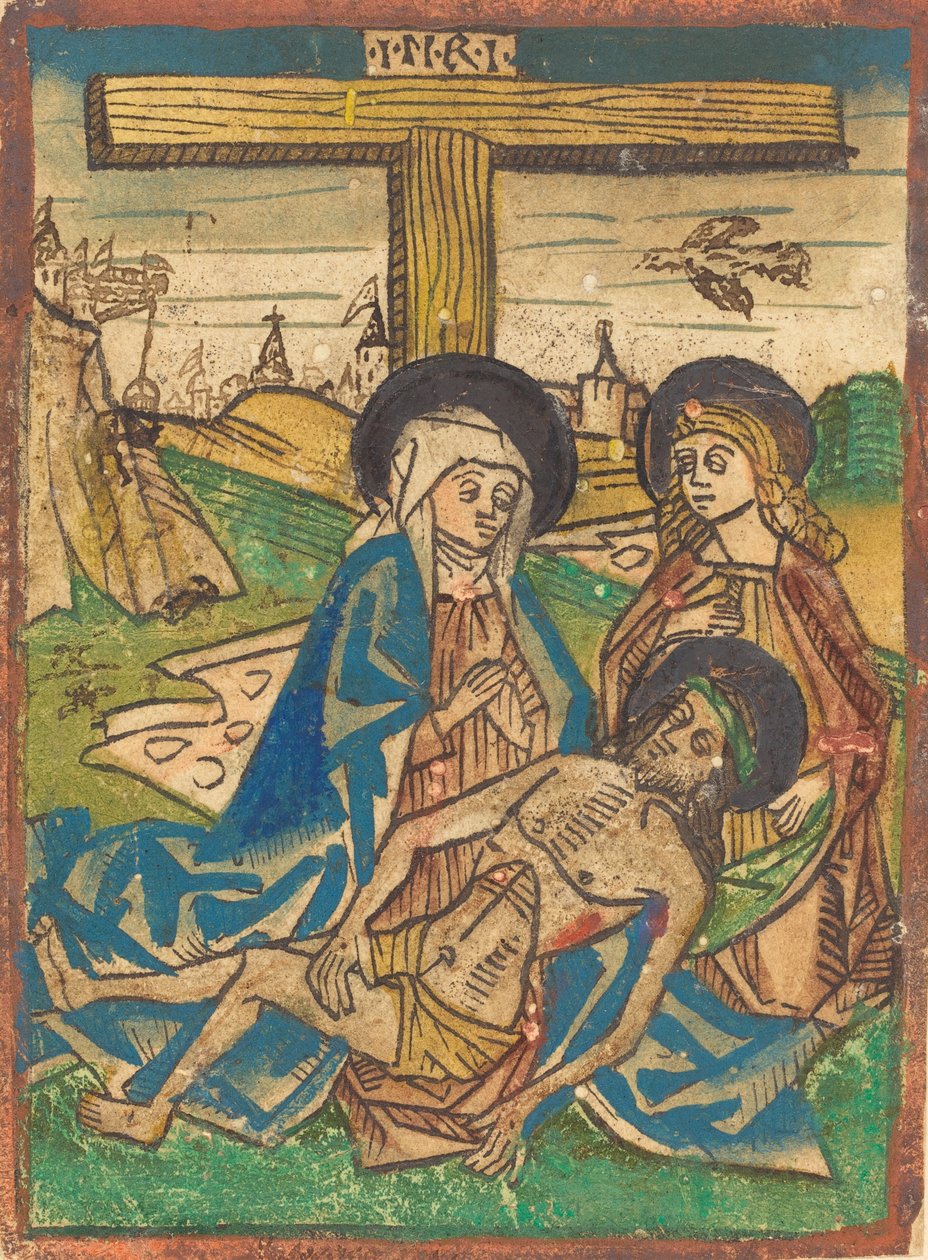 Pietà Pyhän Johanneksen kanssa, n. 14751485. tekijältä Unbekannt