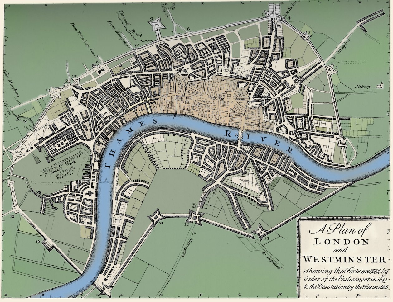 Lontoon ja Westminsterin suunnitelma, 1749 1903 tekijältä Unbekannt