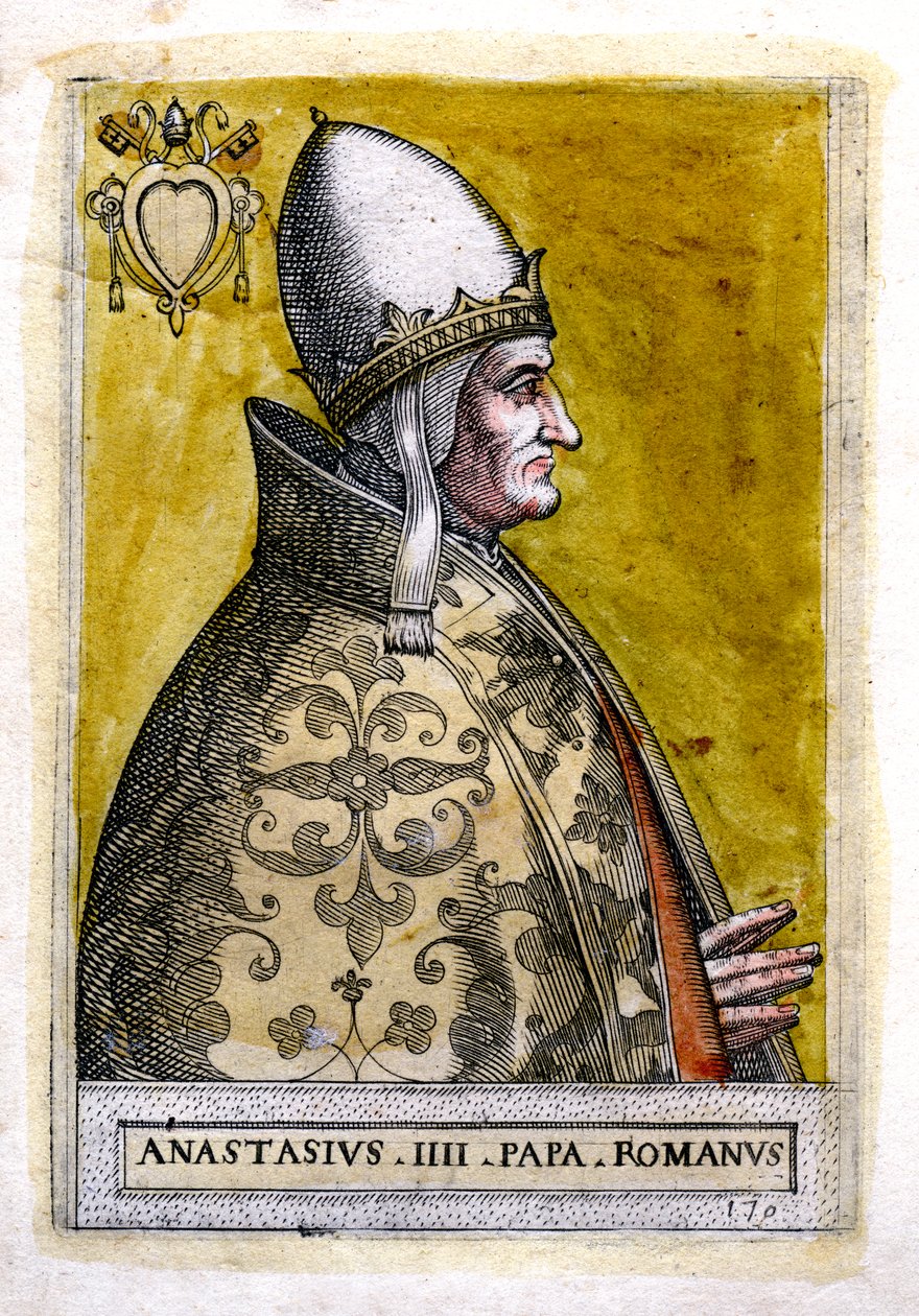 Paavi Anastasius IV tekijältä Unbekannt