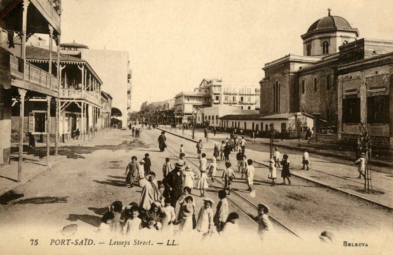 Port-Said. - Lesseps Street. - LL., c1918-c1939. tekijältä Unbekannt