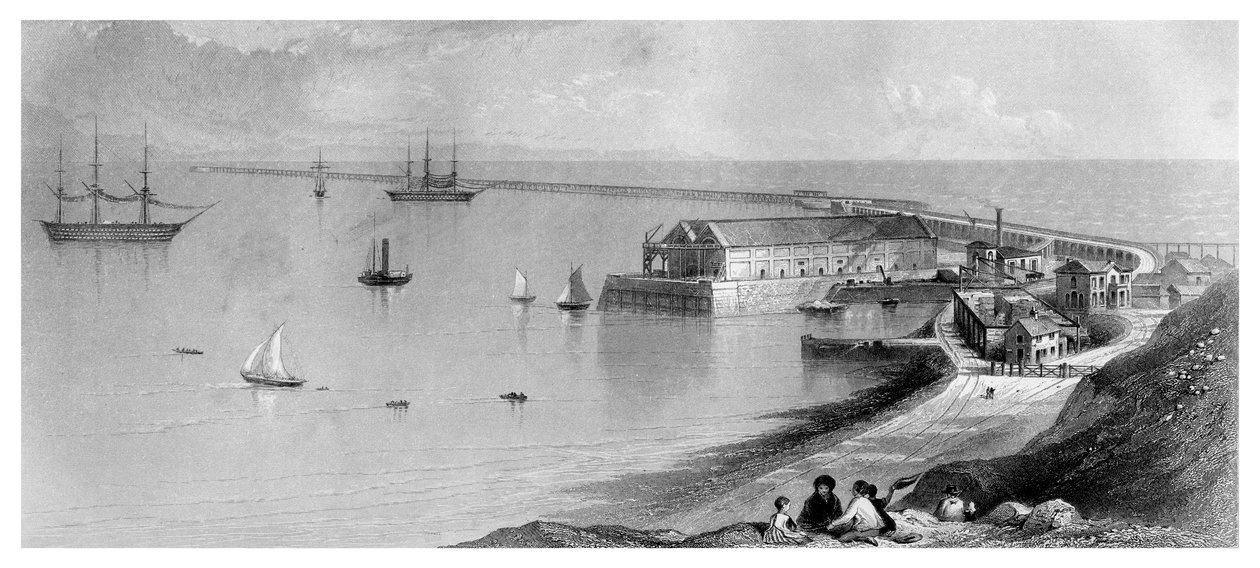 Portlandin satama ja aallonmurtaja, 1866 tekijältä Unbekannt