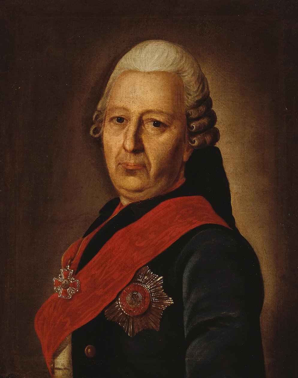 Aleksei Mihailovitš Obrezkovin muotokuva 1718-1787, 1770-luku tekijältä Unbekannt