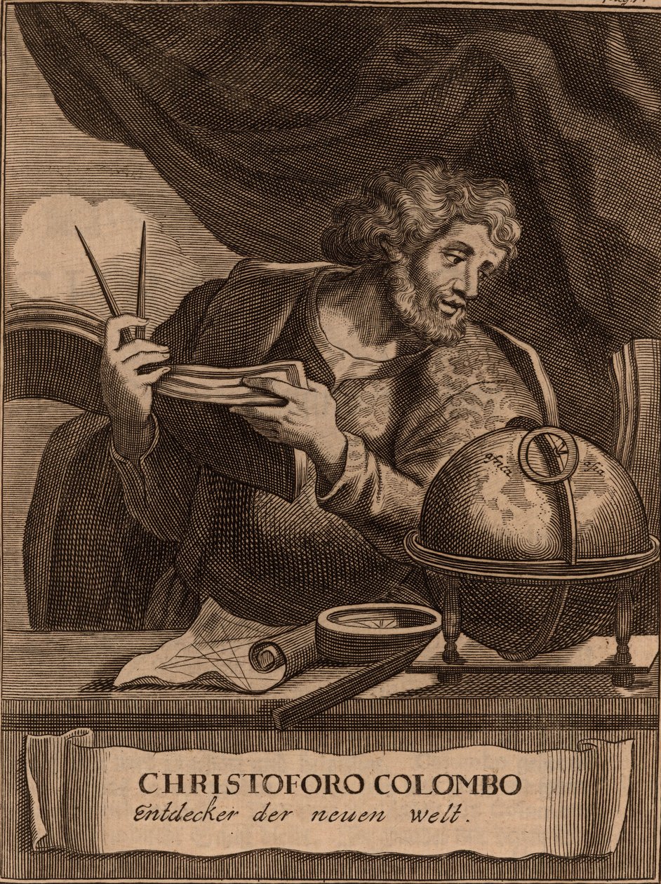 Kristoffer Kolumbuksen muotokuva, 1681. tekijältä Unbekannt