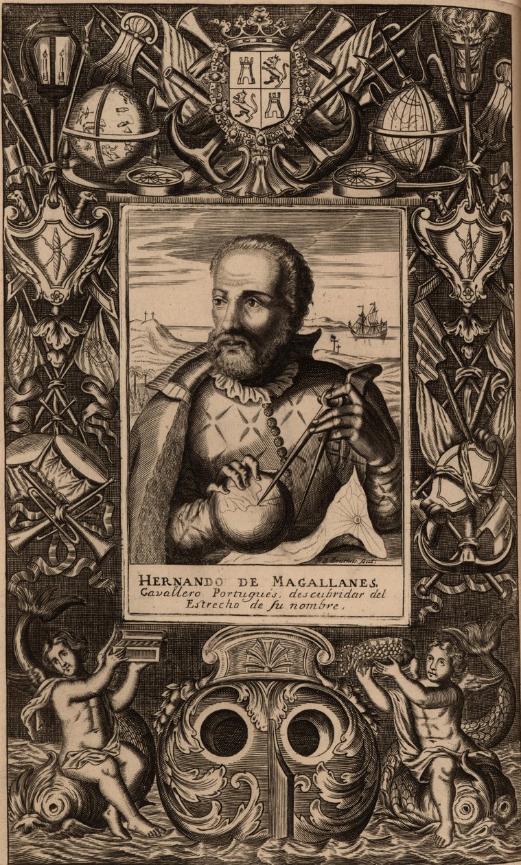 Ferdinand Magellanin muotokuva 1470-1521, 1624. tekijältä Unbekannt
