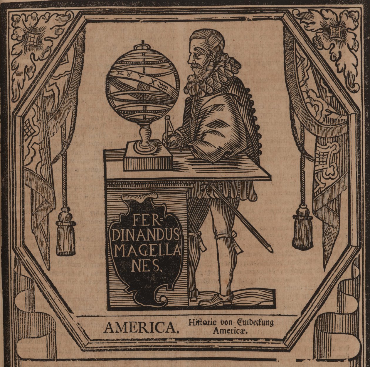 Ferdinand Magellanin muotokuva 1470-1521, 1724. tekijältä Unbekannt