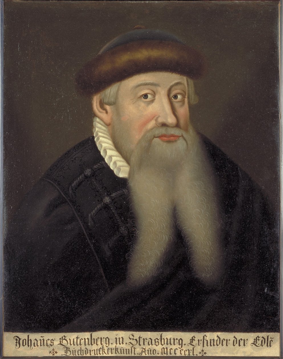 Johannes Gutenbergin muotokuva, 1600-luvun alku. tekijältä Unbekannt