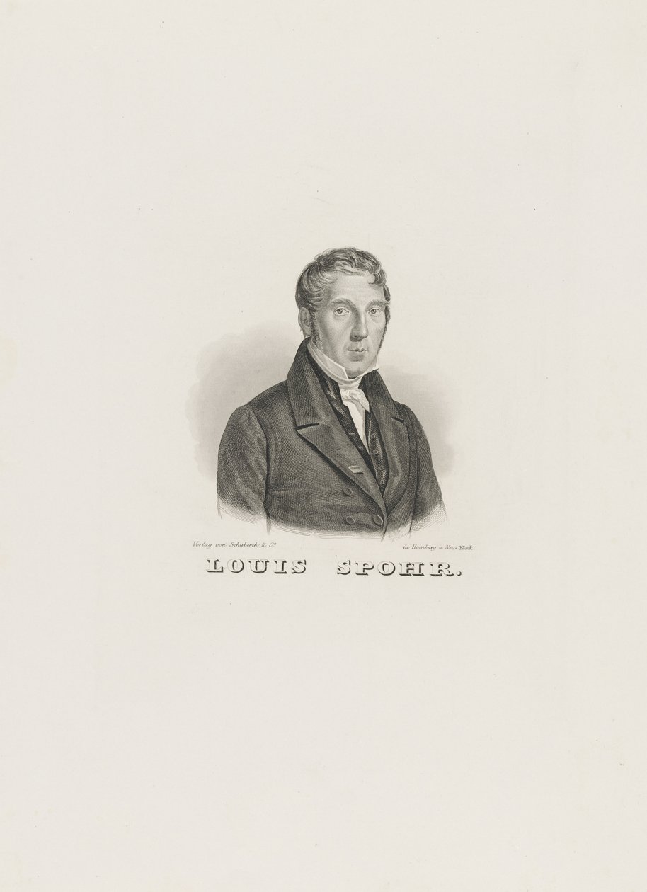 Louis Spohrin muotokuva 1784-1859, n. 1830-1840. tekijältä Unbekannt