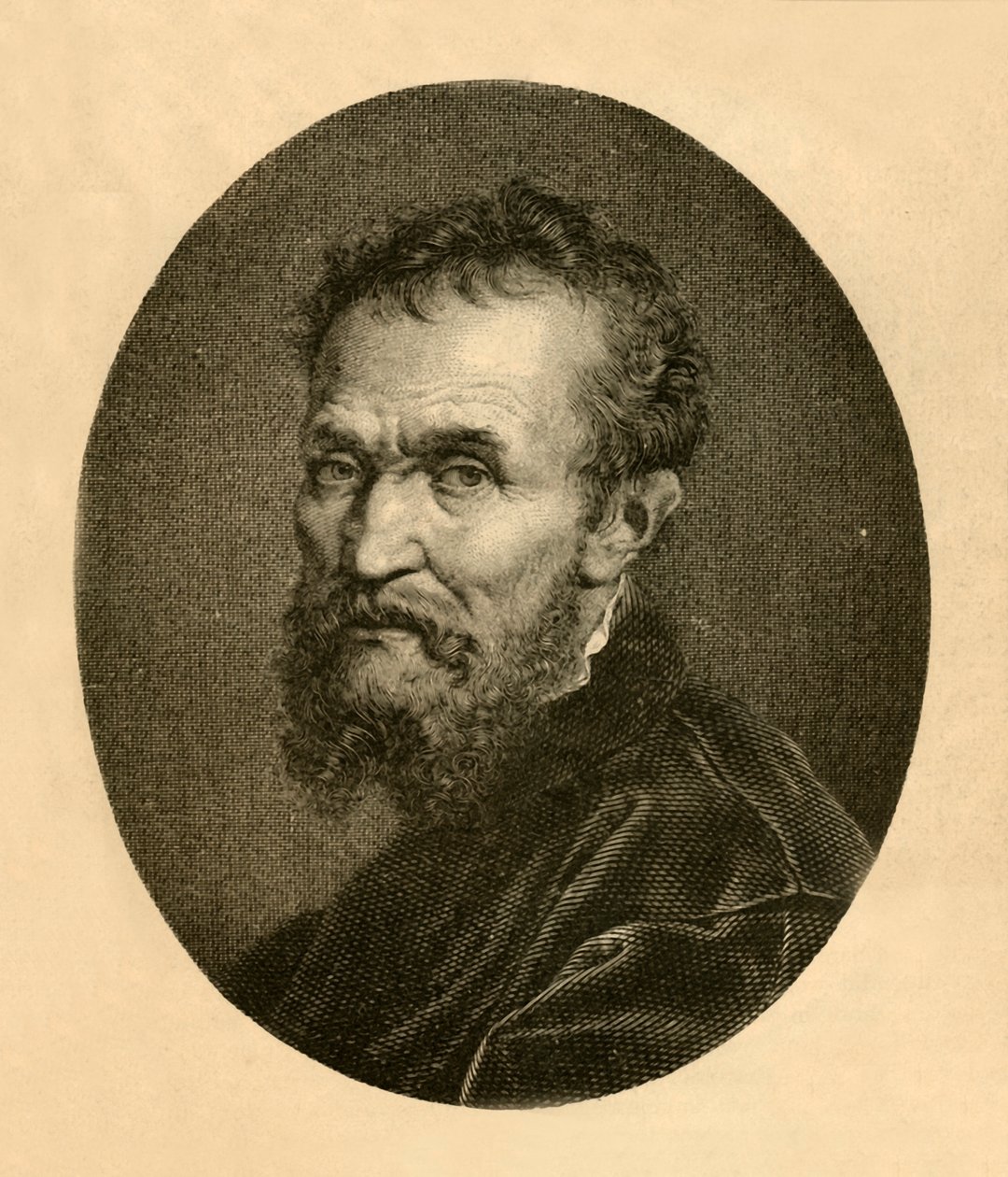 Michelangelo Buonarrotin muotokuva, 1881. tekijältä Unbekannt