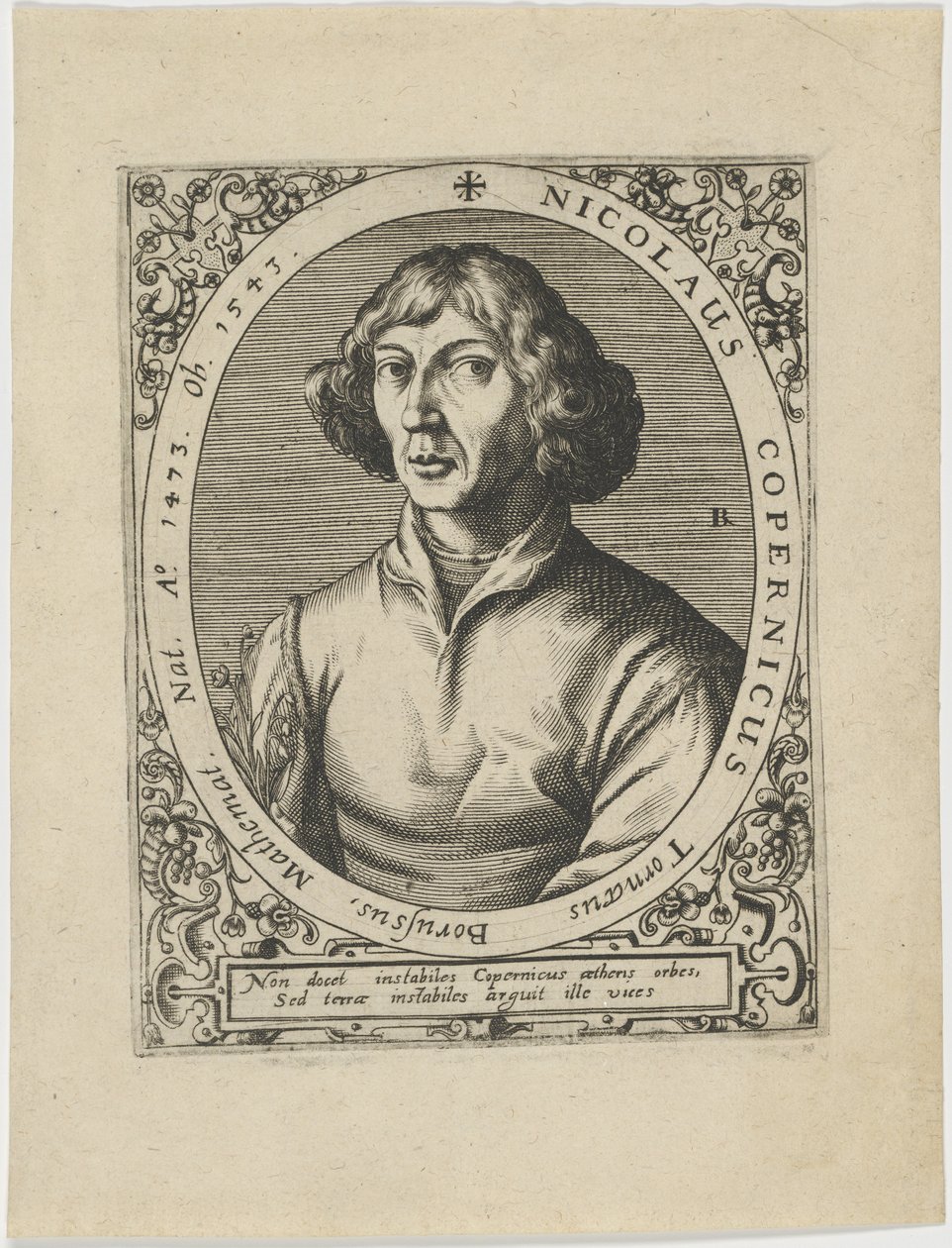 Nikolaus Kopernikuksen muotokuva 1473-1543, 1598. tekijältä Unbekannt