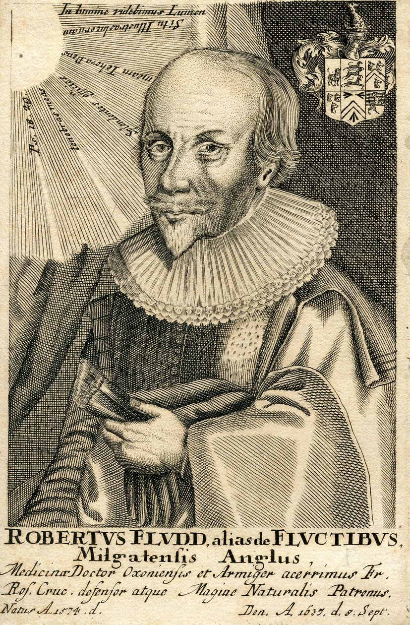 Robert Fluddin muotokuva 1574-1637, 1600-luku tekijältä Unbekannt