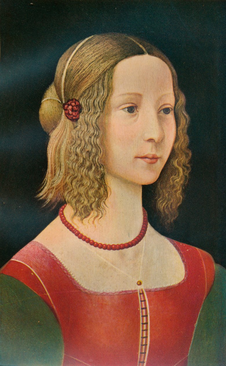 Tytön muotokuva, c1490, 1911 tekijältä Unbekannt