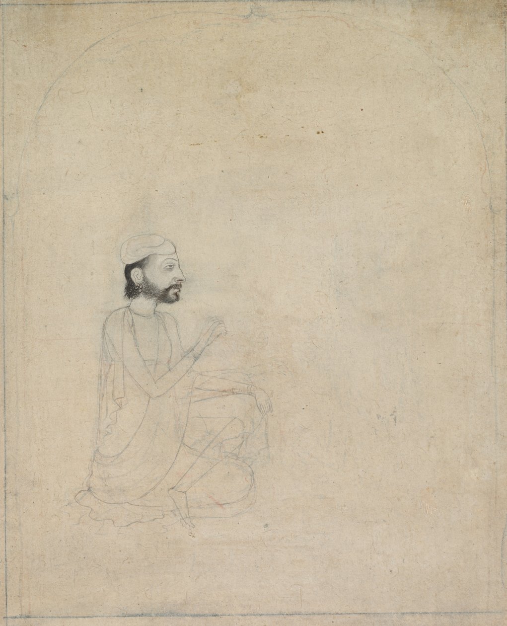 Istuvan miehen muotokuva, n. 1830-1850. tekijältä Unbekannt