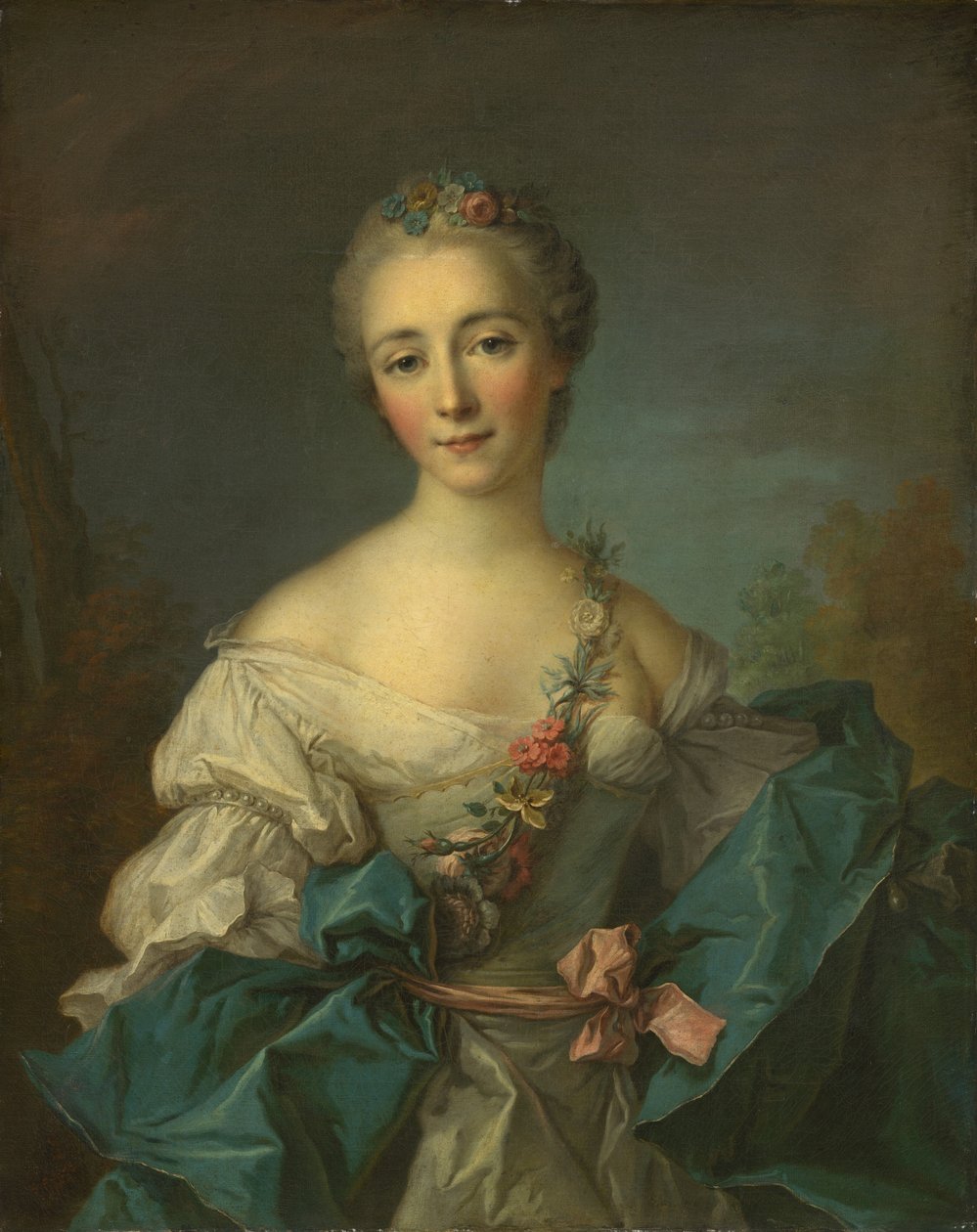 Nuoren naisen muotokuva, 17501760. tekijältä Unbekannt