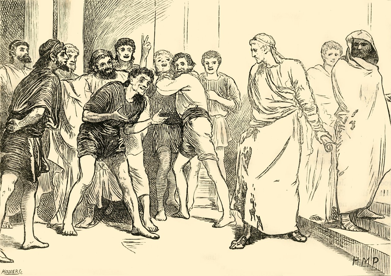 Posthumius Tarentumin teatterissa, 1890. tekijältä Unbekannt