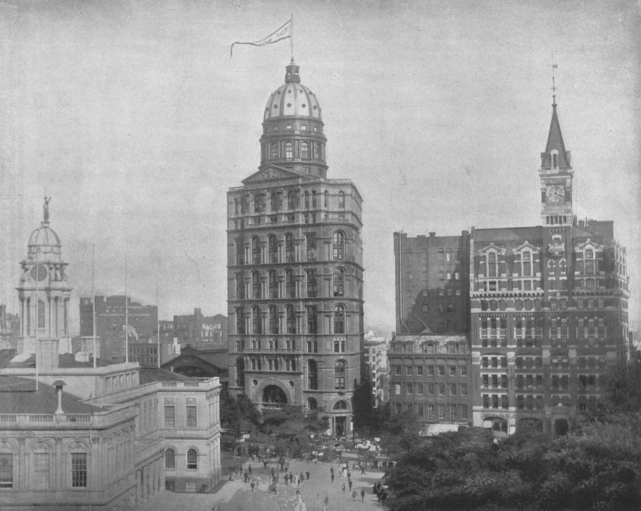 Printing House Square, New York, USA, c1900. tekijältä Unbekannt