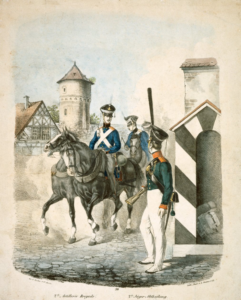 Preussin sotilaat, 1800-luvun alku tekijältä Unbekannt
