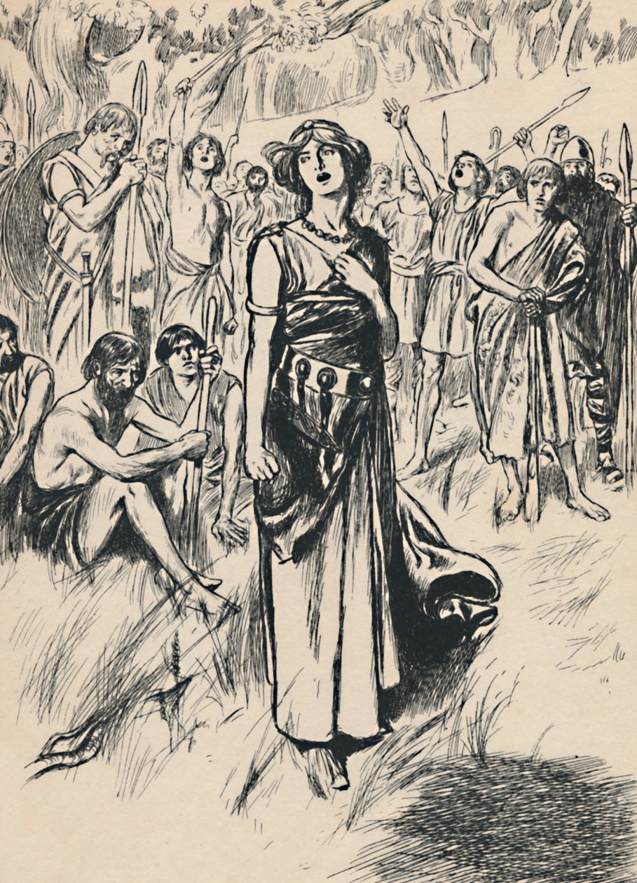 Kuningatar Boadicea ja hänen sotilaat, 1907 tekijältä Unbekannt