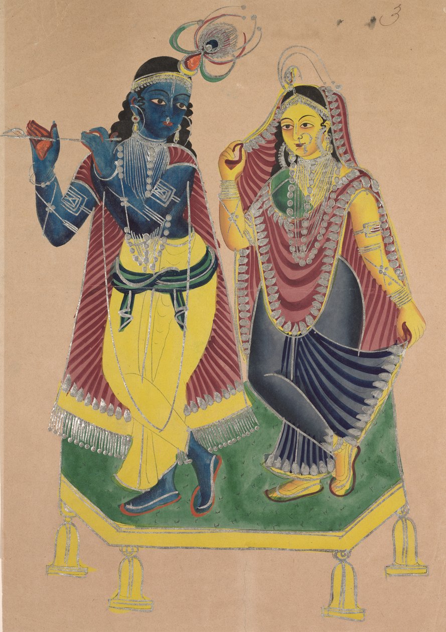 Radha ja Krishna, 1800-luku. tekijältä Unbekannt