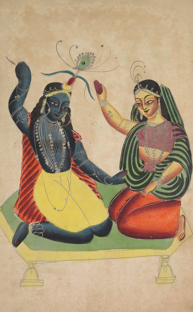 Radha ja Krishna, 1800-luku. tekijältä Unbekannt