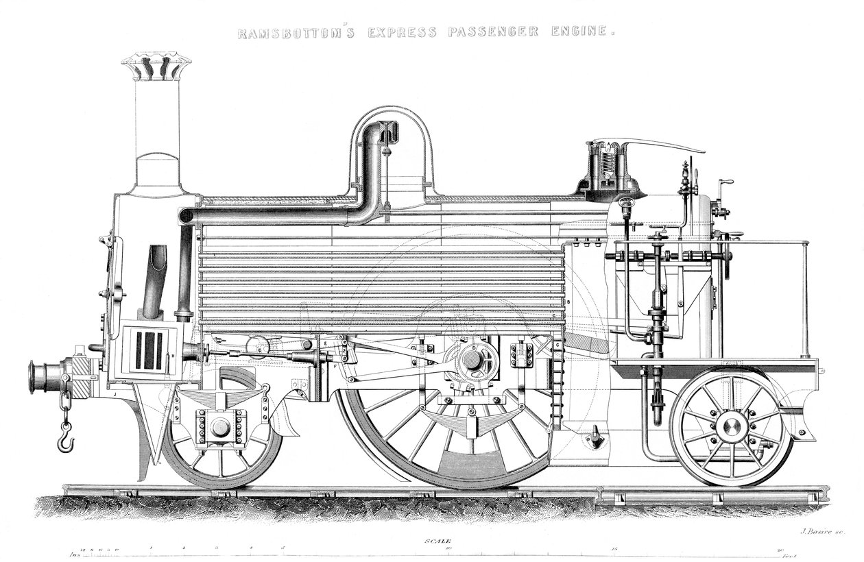 Ramsbotoms Express -matkustajamoottori, 1866 tekijältä Unbekannt