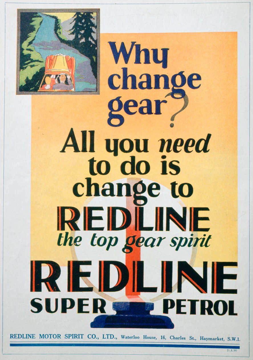 Red Line -bensiinimainos, 1929 tekijältä Unbekannt