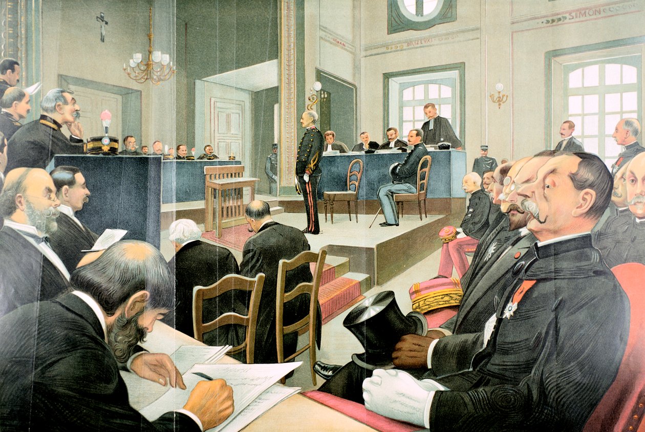 Albert Dreyfusin uudelleenkäsittely, Rennes, Ranska, 1899 tekijältä Unbekannt