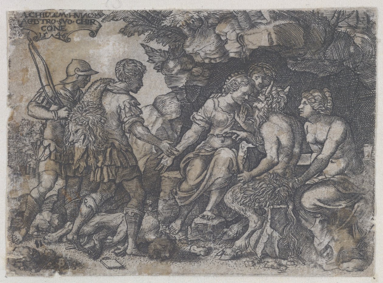 Thetis and Chironin käänteinen kopio, 1546. tekijältä Unbekannt