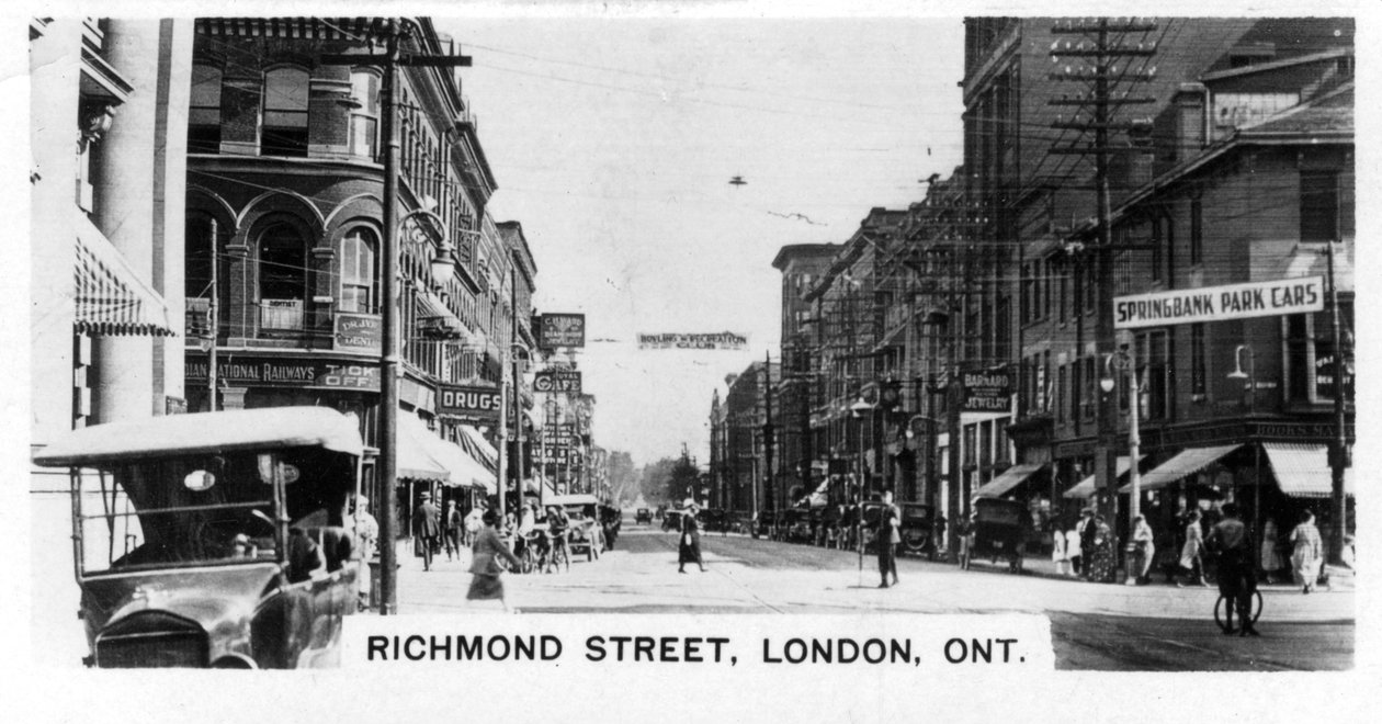 Richmond Street, Lontoo, Southwestern Ontario, Kanada, 1920-luku tekijältä Unbekannt