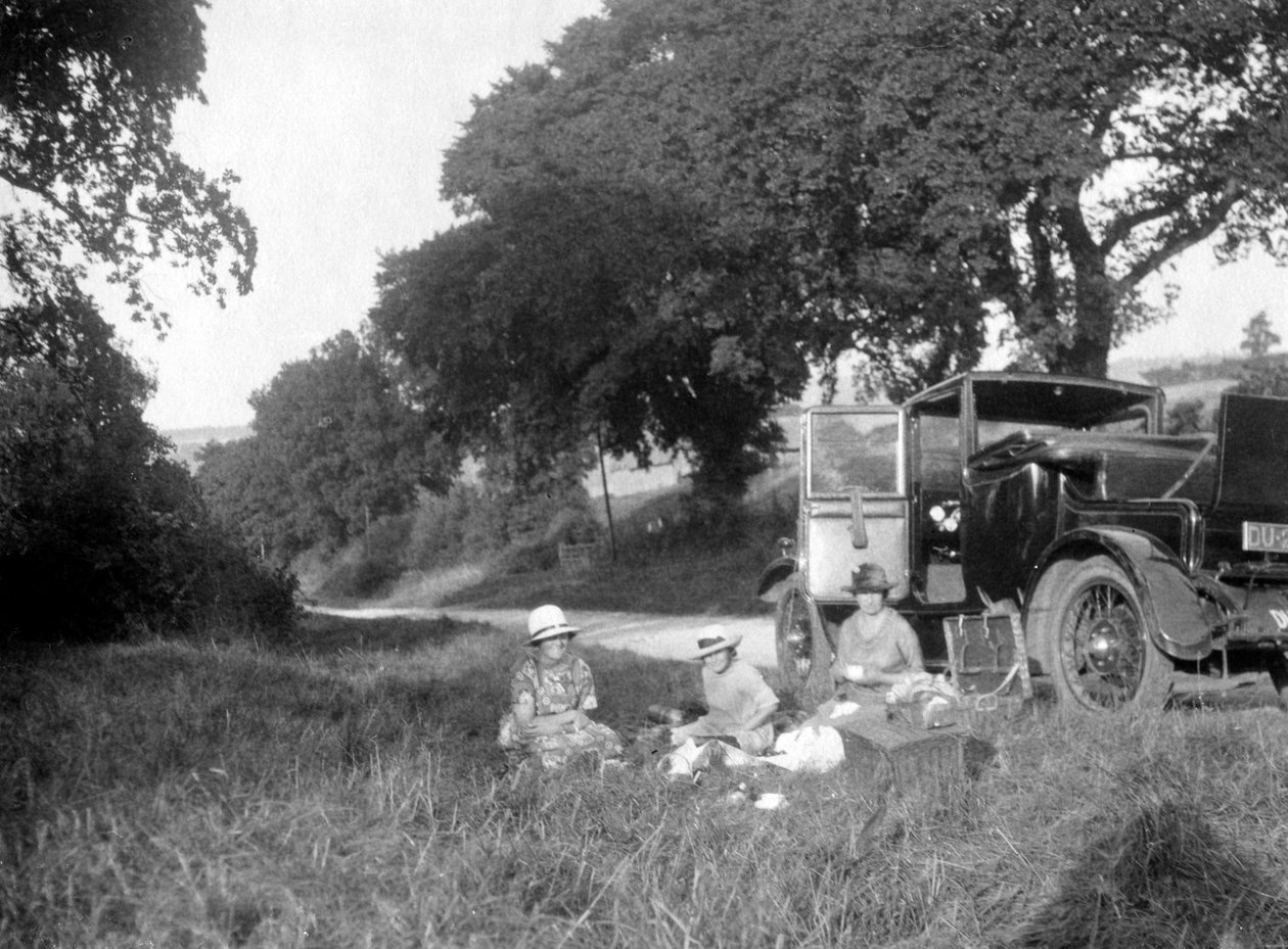 Tienvarsipiknik, 1920-1930-luku tekijältä Unbekannt