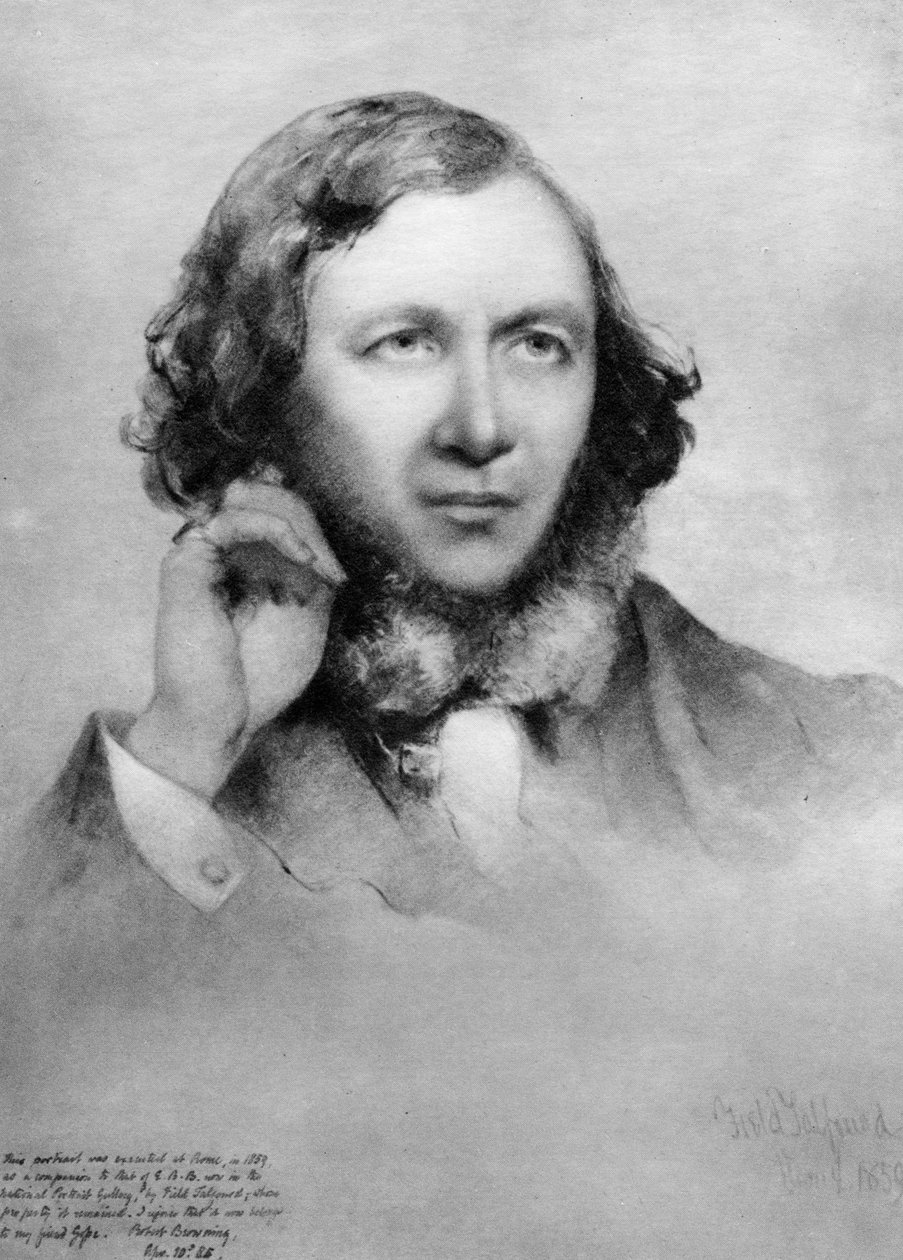 Robert Browning, brittiläinen runoilija, 1859 tekijältä Unbekannt