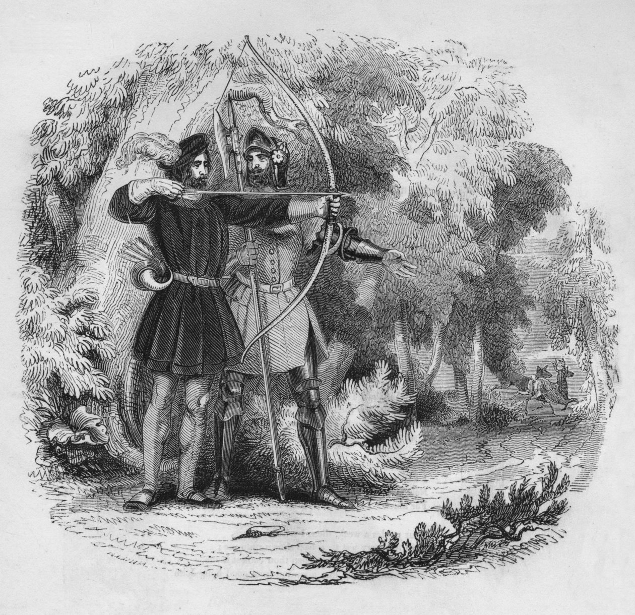 Robin Hood ja Pikku John, 1845 tekijältä Unbekannt
