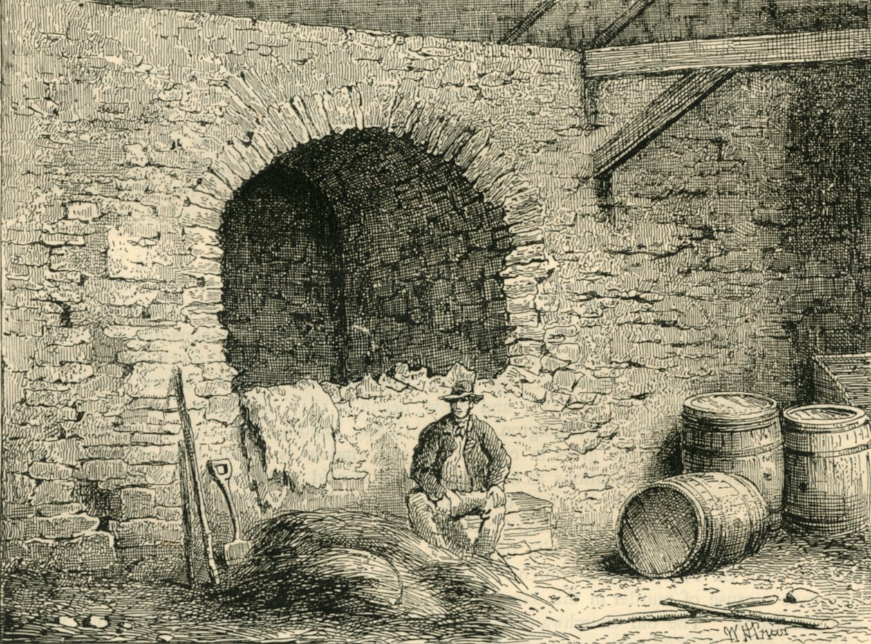 Roomalainen muuri Tower Hillillä, vuodelta 1872. tekijältä Unbekannt