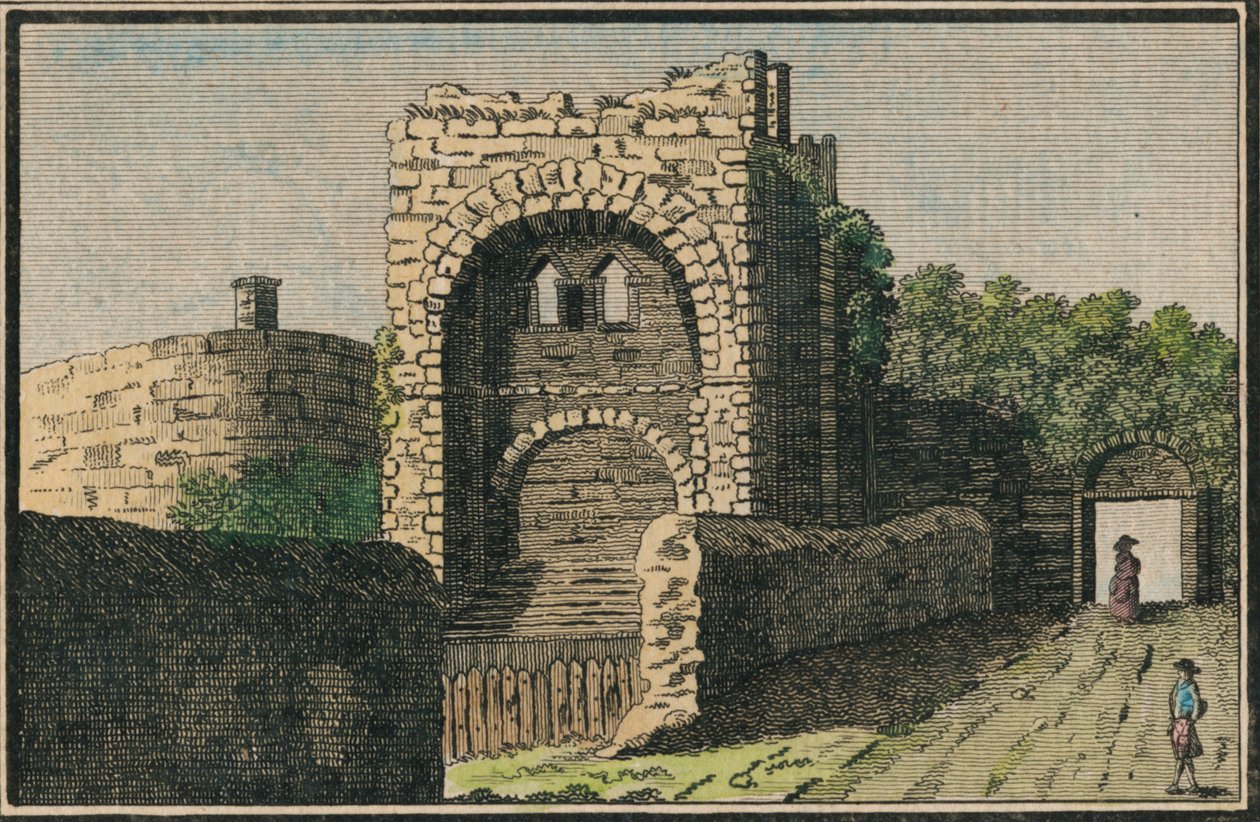 Rougemondin linna Exeterissä, 1700-luku tekijältä Unbekannt