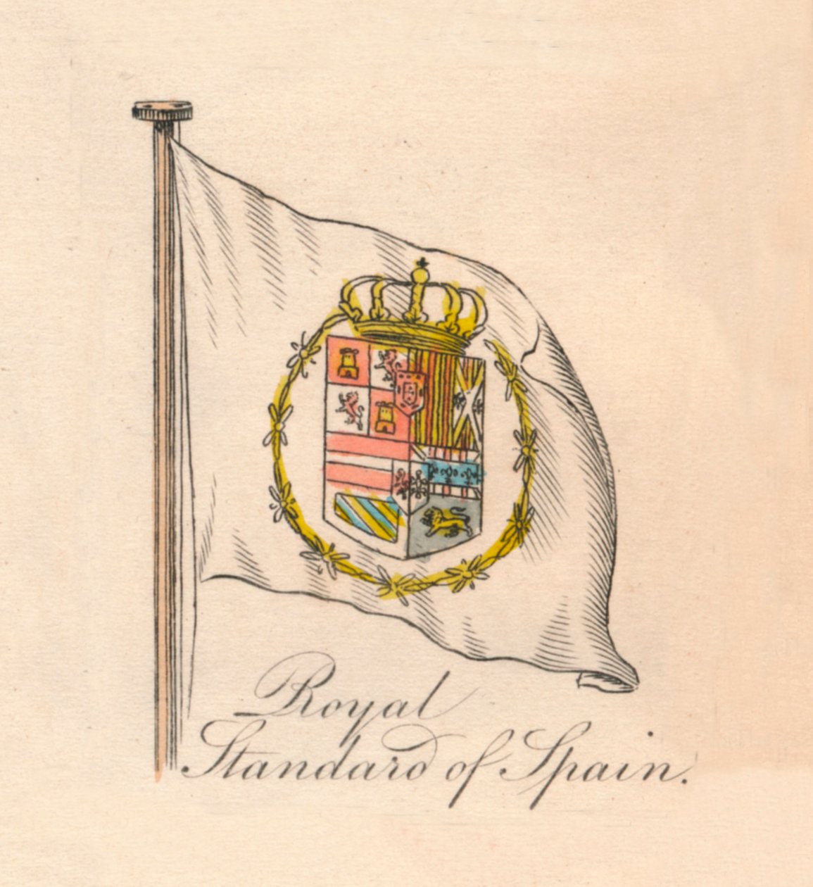 Espanjan kuninkaallinen standardi, 1838 tekijältä Unbekannt