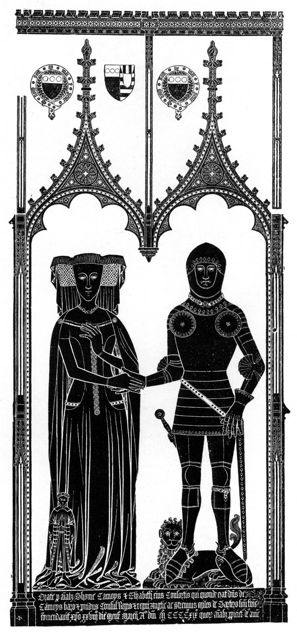 Keskiaikaisen kaiverretun messingin hankaus, c1421 1901 tekijältä Unbekannt