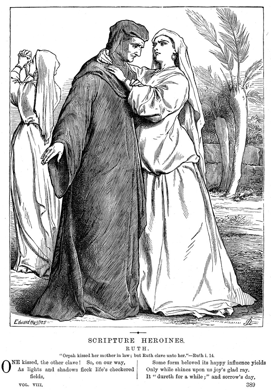 Ruth syleilee anoppiaan, 1873 tekijältä Unbekannt