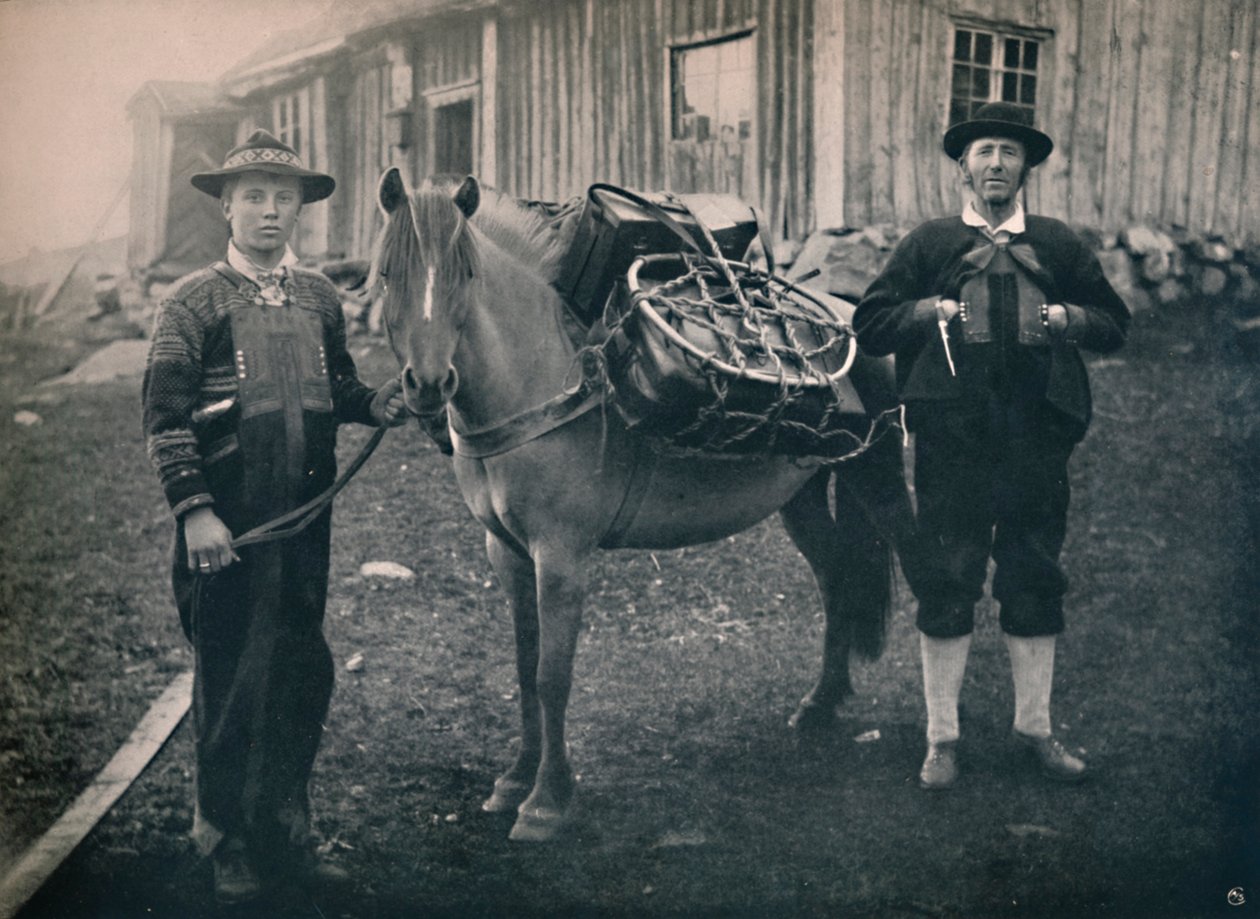 Saetersdalen Highlanders ja laumahevonen, 1914. tekijältä Unbekannt