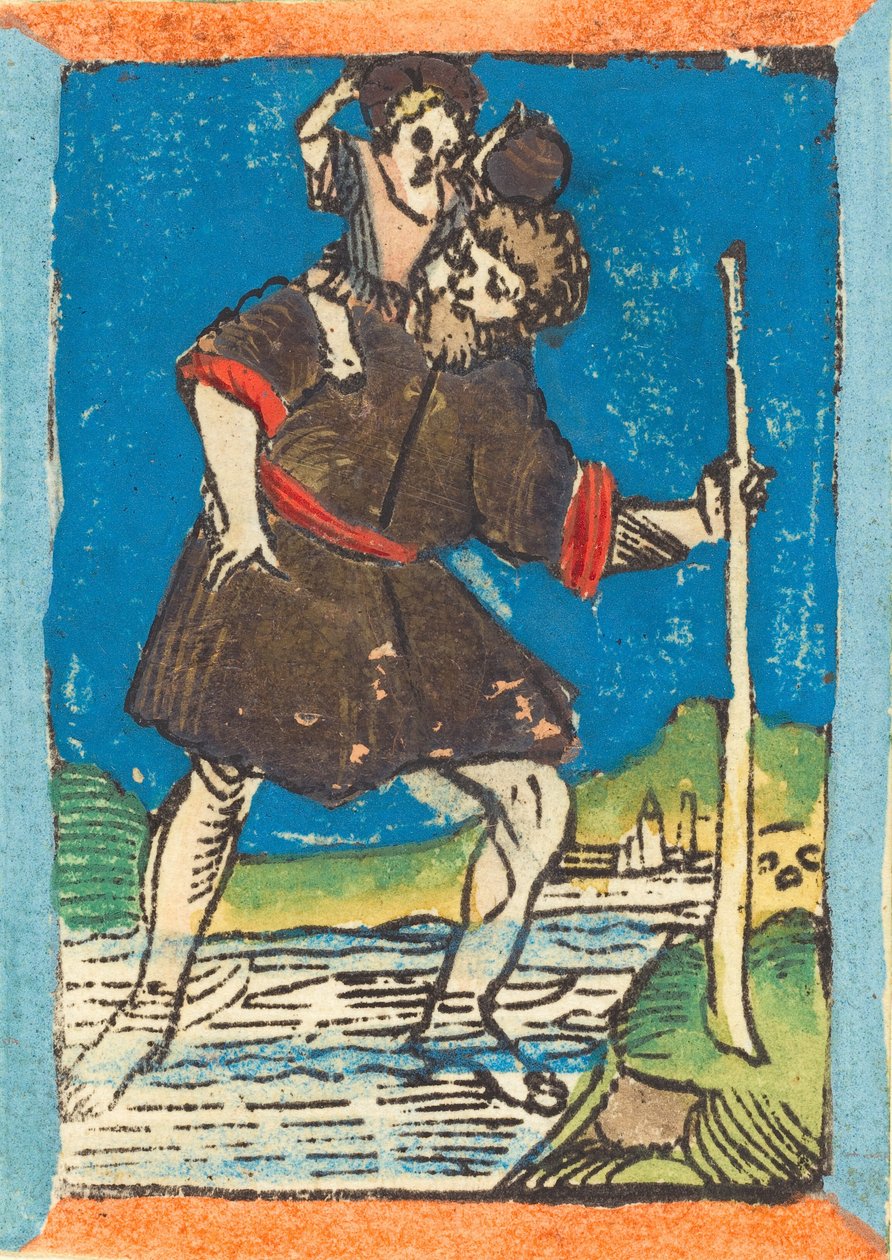 Pyhä Christopher, n. 1480. tekijältä Unbekannt