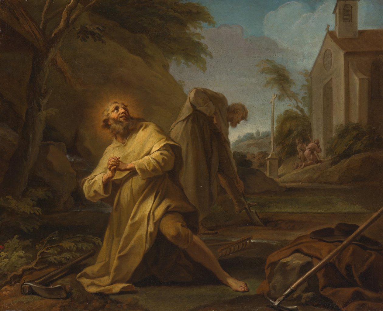 Saint Hymer yksinäisyydessä, n. 1735. tekijältä Unbekannt