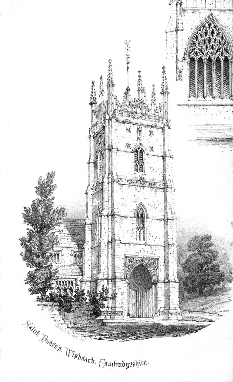 Saint Peters Church, Wisbech, Cambridgeshire, 1850-luku tekijältä Unbekannt